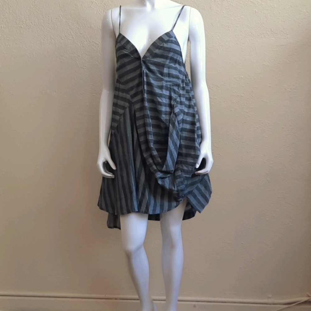 Nicholas K Artsy Striped Cotton Dress